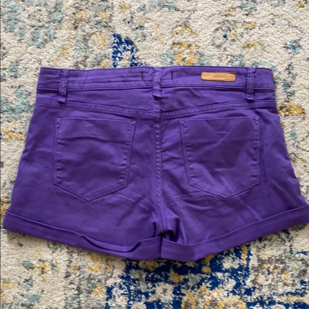 Purple Denim Shorts - Picture 2 of 3